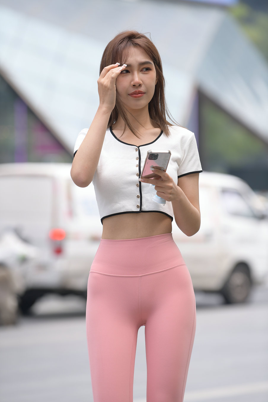 图片[2]-街拍粉色瑜伽裤女孩J2900 645P1V-20.7GB-朵兔兔