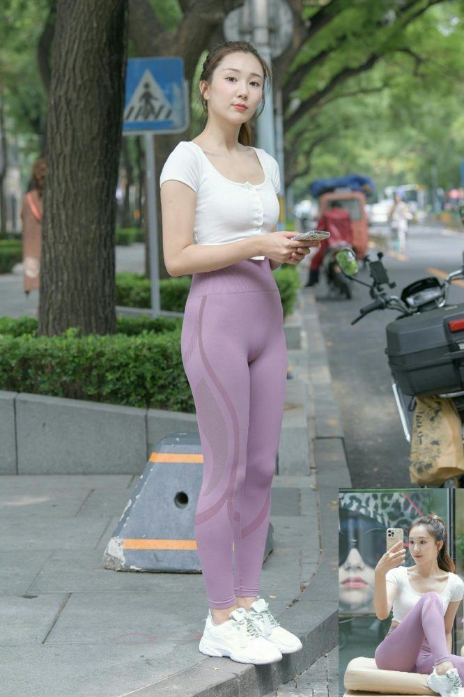 图片[5]-香芋色瑜伽裤高马尾漂亮女孩J2206 545P1V-19.1GB-朵兔兔