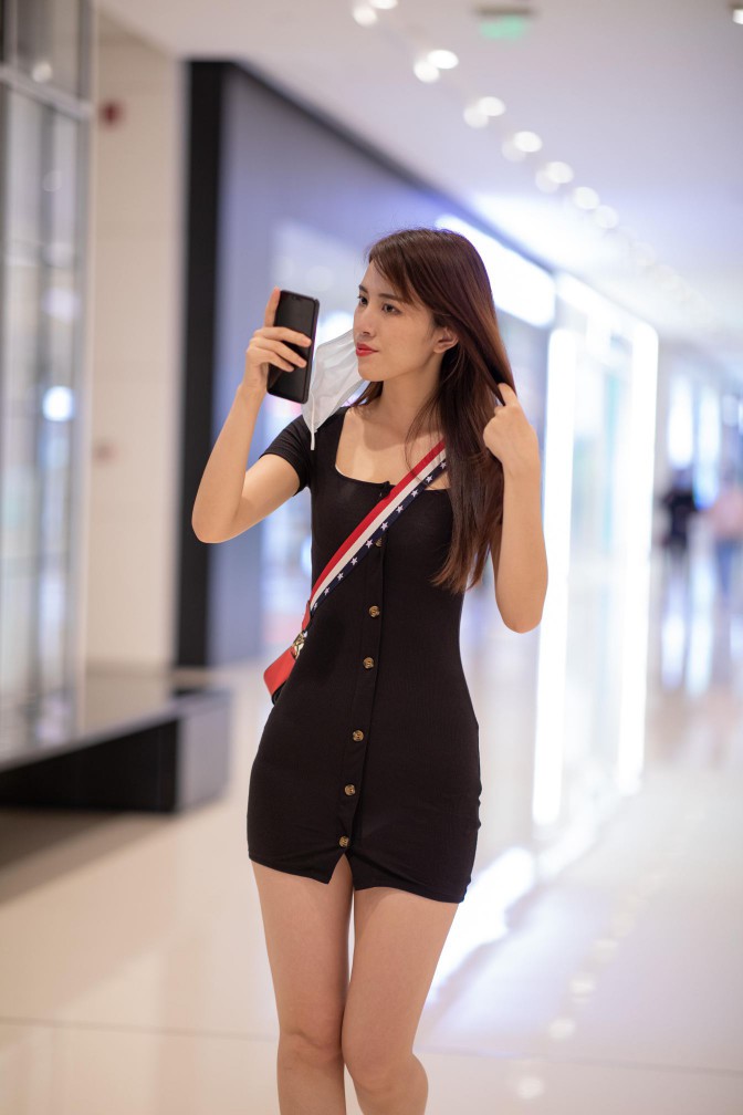 图片[3]-逛商场的黑色包臀裙美丽女孩【385P】00050-朵兔兔