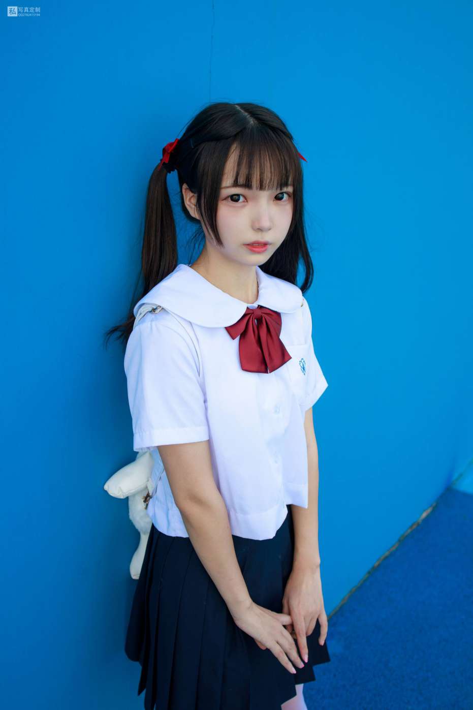 图片[2]-眼神好清澈的双马尾白丝女孩【75P】20019-朵兔兔