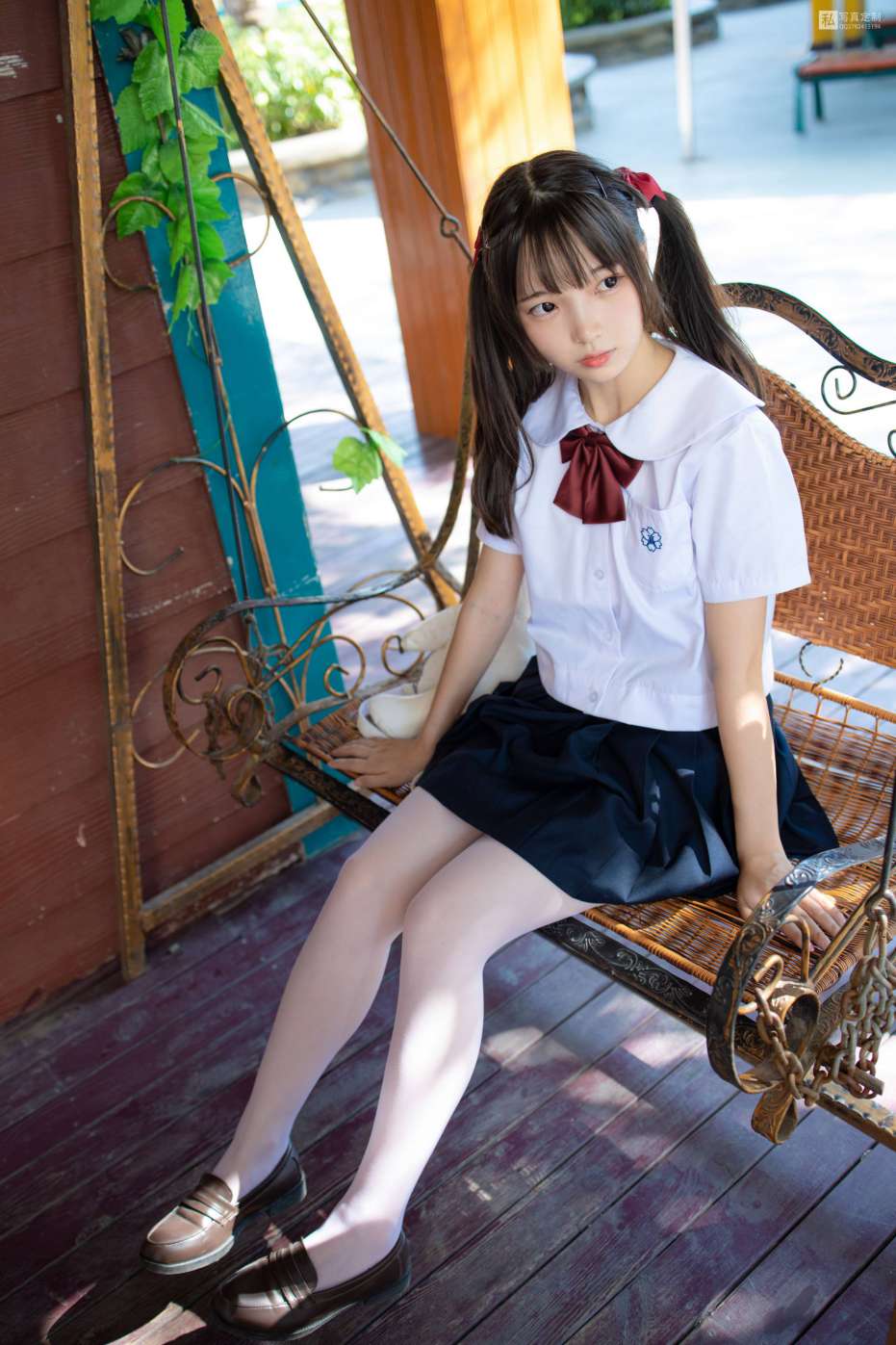图片[3]-眼神好清澈的双马尾白丝女孩【75P】20019-朵兔兔