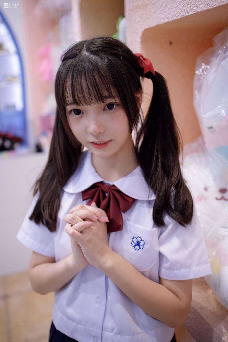 图片[4]-眼神好清澈的双马尾白丝女孩【75P】20019-朵兔兔