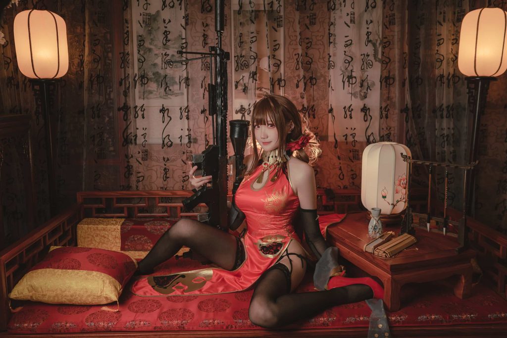 16P瓜希酱 红牡丹 cosplay图片 黑丝NO.013-朵兔兔