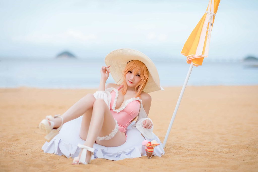 cos屋 32P瓜希酱 黎塞留 沙滩 cosplay二次元NO.031-朵兔兔